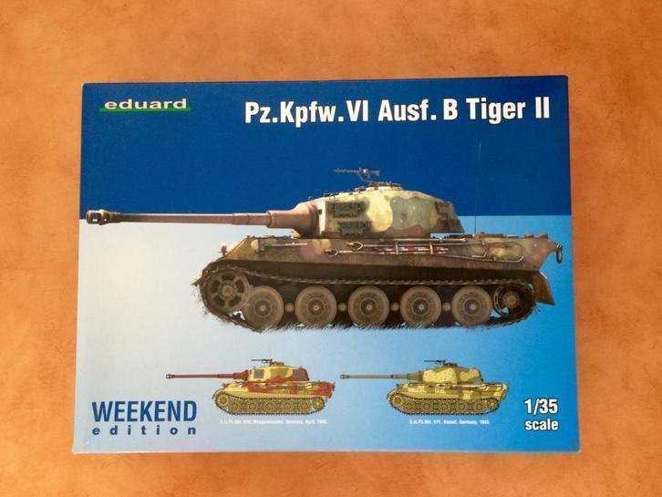 EDUARD 3741 ww2 KING TIGER 1/35, Hobby en Vrije tijd, Modelbouw | Auto's en Voertuigen, Nieuw, 1:32 tot 1:50, Italeri, Ophalen of Verzenden