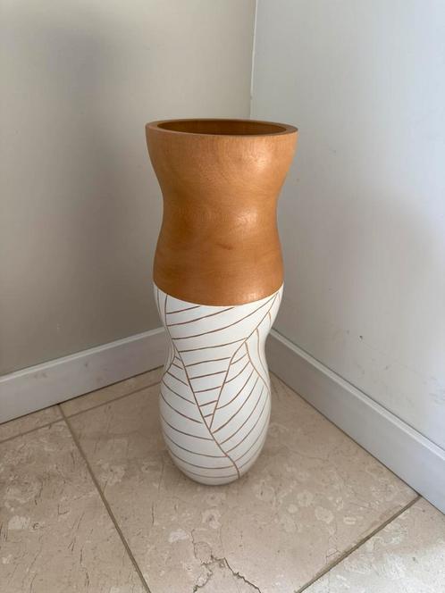 Unieke handgemaakte houten vazen – elk stuk is anders!, Huis en Inrichting, Woonaccessoires | Vazen, Nieuw, Overige kleuren, Minder dan 50 cm
