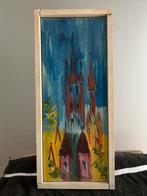 Schilderijtje van een Kathedraal, Antiek en Kunst, Kunst | Schilderijen | Klassiek, Ophalen of Verzenden