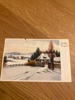 Oude ansichtkaart–Gelukkig Nieuwjaar, winterlandschap (1943), Verzamelen, Ansichtkaarten | Themakaarten, Ophalen of Verzenden