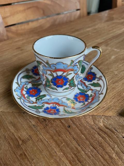 Kütahya Turks kop en schoteltje, Antiek en Kunst, Antiek | Keramiek en Aardewerk, Ophalen of Verzenden