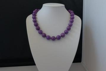 AMETHIST-PHOSPHOSIDERITE ketting/oorhanger-set beschikbaar voor biedingen