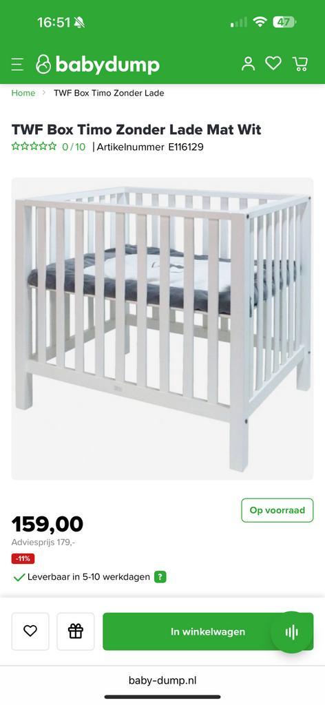 Twf box timo, Kinderen en Baby's, Boxen, Zo goed als nieuw, Ophalen