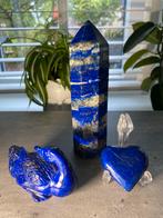 3 x edelsteen Lapis Lazuli: Zwaan, Toren, Hart, pr.p.stuk, Nieuw, Ophalen of Verzenden