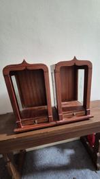 Twee Wandkastjes met Glas en Laatje, Antiek en Kunst, Antiek | Meubels | Kasten, Ophalen