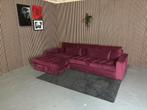GRATIS LEVERING Ribstof Loungebank Paars 295x175 GEREINIGD