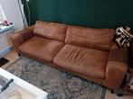 Bruin lederen 3 zits bank, Ophalen, Gebruikt, 150 tot 200 cm, Driepersoons
