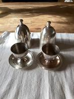 Ei-houder met deksel , silverplate, 2 stuks, Ophalen of Verzenden