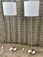 2x Staande Lamp Design RVS Stoffen Kap, Ophalen, Gebruikt, Stof, 150 tot 200 cm