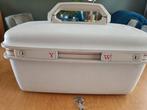 Vintage Samsonite Beauty Case - Afsluitbaar, beige, Gebruikt, Beige, Met spiegeltje(s), Ophalen of Verzenden