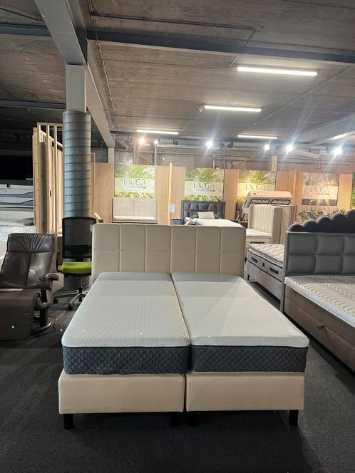 Emma Deluxe Boxspring 160x200 , Nu voor slechts €999!, Huis en Inrichting, Slaapkamer | Boxsprings, Nieuw, 160 cm, 200 cm, Tweepersoons