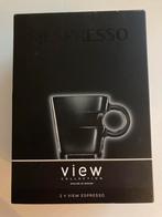 NESPRESSO 2x espresso koffie kopjes met schotel nieuw, Ophalen of Verzenden, Zo goed als nieuw