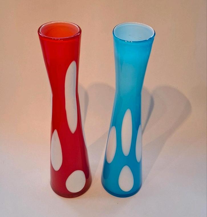 Set Iconische Leonardo Murano Vazen, Huis en Inrichting, Woonaccessoires | Vazen, Zo goed als nieuw, Minder dan 50 cm, Glas, Ophalen of Verzenden