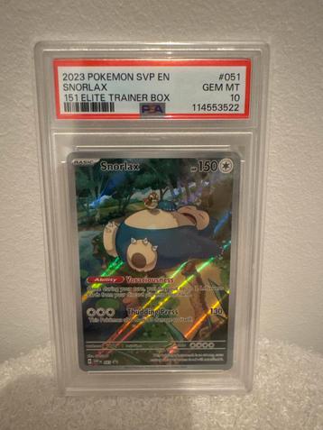 Snorlax 051 - PSA 10 beschikbaar voor biedingen