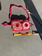 Nieuw rood/roze granny square tasje, mt 25x18 cm, Sieraden, Tassen en Uiterlijk, Tassen | Damestassen, Verzenden, Nieuw, Rood