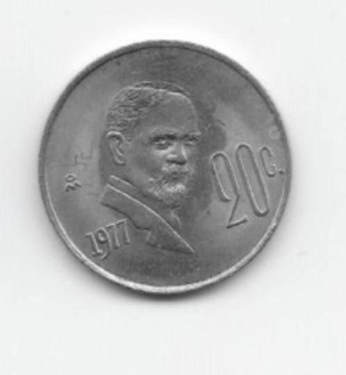 Mexico 20 centavos 1977 KM# 442, Postzegels en Munten, Munten | Amerika, Losse munt, Midden-Amerika, Verzenden