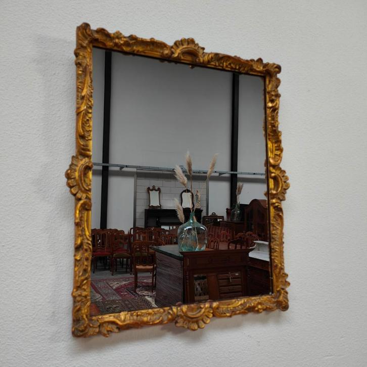 Antieke Regency Barok Rococo spiegel schouwspiegel 106, Huis en Inrichting, Woonaccessoires | Spiegels, Gebruikt, Rechthoekig