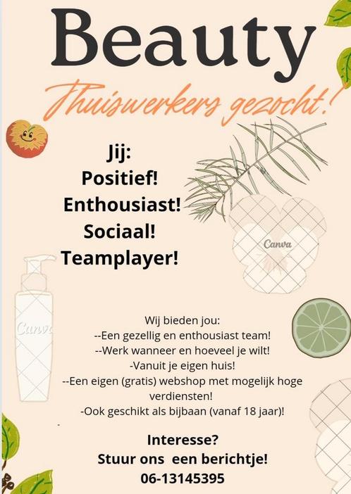 Enthousiaste beauty thuiswerkers gezocht!, Vacatures, Vacatures | Thuiswerk