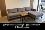 GRATIS BEZORGING|. Zeer nette fijne ribstof hoekbank, Ophalen, Zo goed als nieuw