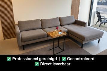 GRATIS BEZORGING|. Zeer nette fijne ribstof hoekbank
