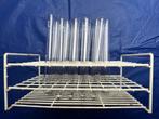 Groot metalen reageerbuisrek + 23 buizen(laboratorium), Verzamelen, Ophalen of Verzenden, Zo goed als nieuw, Overige typen