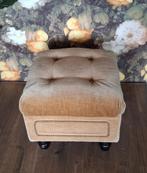 Vintage Poef, Huis en Inrichting, Banken | Voetenbanken en Poefen, Ophalen, Hout, Minder dan 50 cm, Gebruikt