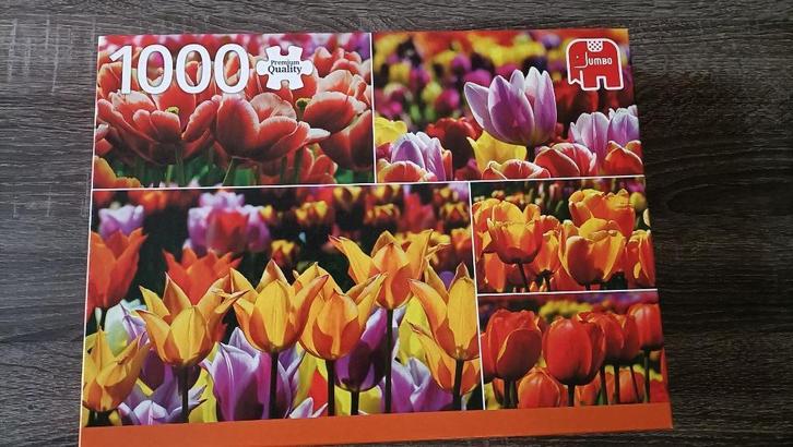 jumbo puzzel Tulpen en nog meer puzzels, Hobby en Vrije tijd, Denksport en Puzzels, Gebruikt, Legpuzzel, 500 t/m 1500 stukjes