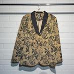 Vintage Blazer Maat 46 Okergeel Grijs Paisley Ruit Casa Moda, Casa Moda, Verzenden, Geel, Maat 46/48 (XL) of groter