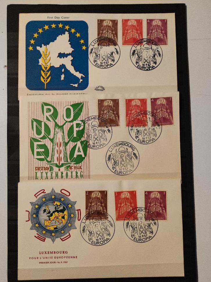 Luxemburg Michelnr 572-574 PAX-zegels op FDC (3 stuks)., Postzegels en Munten, Postzegels | Volle albums en Verzamelingen, Buitenland