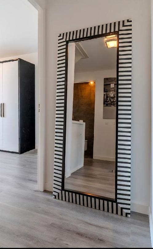 Spiegel 'CUSCO'  zwart/zilver., Huis en Inrichting, Woonaccessoires | Spiegels, Gebruikt, 75 tot 100 cm, 200 cm of meer, Ophalen
