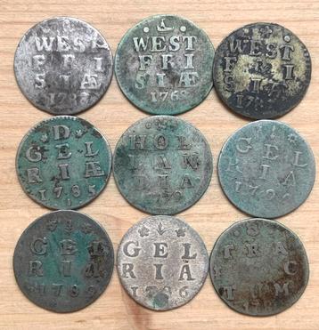 Provinciaal 9x zilveren wapenstuivers beschikbaar voor biedingen