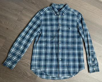 Ralph Lauren geruit poplin katoenen overhemd blauw maat 152