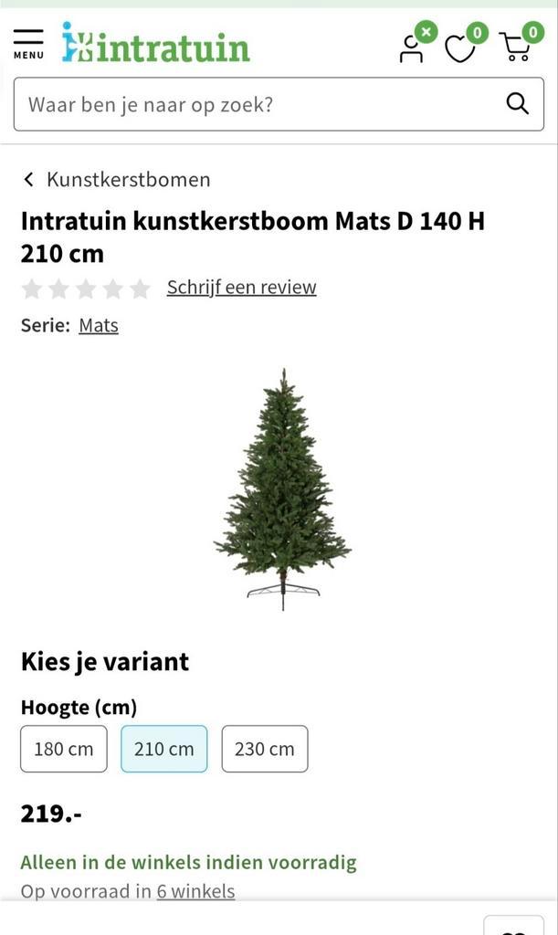 Prachtige kunstkerstboom, Diversen, Kerst, Zo goed als nieuw, Ophalen