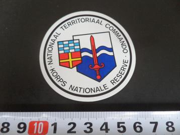 sticker Leger Landmacht AB120  Korps Nationale Reserve rond* beschikbaar voor biedingen