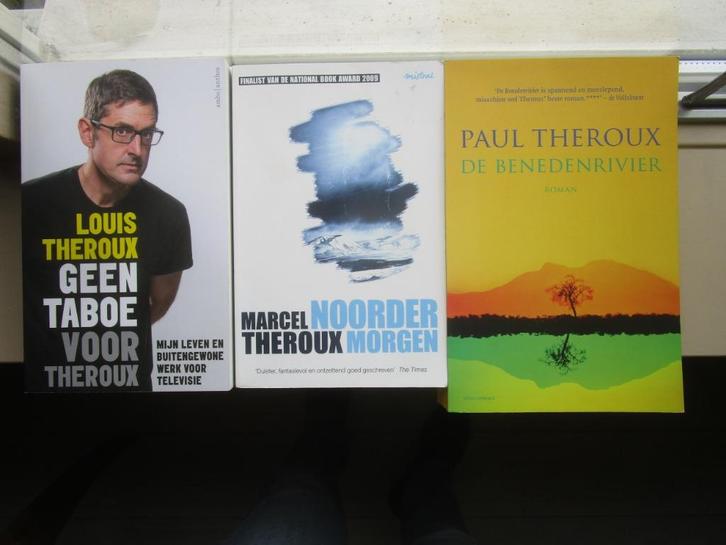 3 boeken van de familie Theroux, Boeken, Reisverhalen, Gelezen, Noord-Amerika, Ophalen of Verzenden