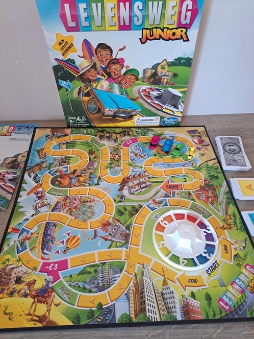 Levensweg Junior - Compleet en in goede staat!, Hobby en Vrije tijd, Gezelschapsspellen | Bordspellen, Gebruikt, Drie of vier spelers