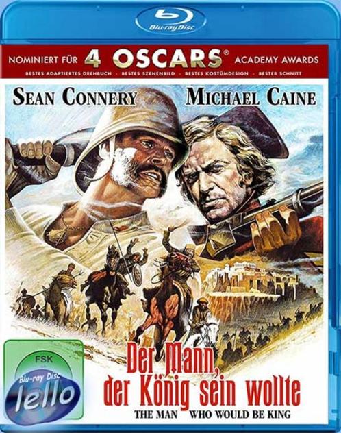 Blu-ray: The Man Who Would Be King (1975 Sean Connery) DE NN, Cd's en Dvd's, Blu-ray, Nieuw in verpakking, Actie, Ophalen of Verzenden