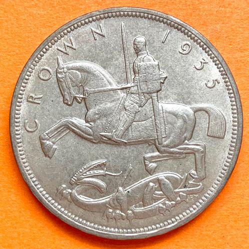 UK 1 Crown 1935 George V zilver - kwaliteit!, Postzegels en Munten, Munten | Europa | Niet-Euromunten, Overige landen, Zilver