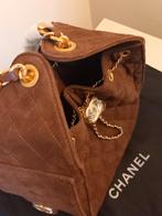 Chanell Elegante Dames Tas – Bruine Suede, Ophalen of Verzenden, Nieuw, Bruin, Handtas