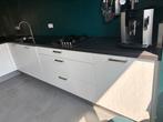 Complete hoekkeuken met hoge kastenwand, Ophalen, Gebruikt, Wit, Hoekkeuken