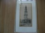 ETS, MARTINI TOREN, GRONINGEN, INGELIJST, W.C.GERRITSMA, Antiek en Kunst, Kunst | Etsen en Gravures, Ophalen of Verzenden