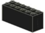 Lego Black Brick, Modified 2 x 6 x 2 Weight - Bottom Opening, Kinderen en Baby's, Speelgoed | Duplo en Lego, Ophalen of Verzenden
