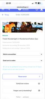 2 tickets voor wunderlight  bij Wunderland Kalkar, Tickets en Kaartjes, Twee personen
