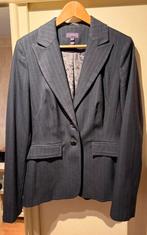 Getailleerd krijtstreep jasje Long Tall Sally, Kleding | Dames, Ophalen of Verzenden, Zo goed als nieuw, Maat 38/40 (M), Grijs