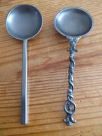2 tinnen lepels, Antiek en Kunst, Antiek | Tin, Ophalen of Verzenden
