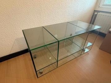 Televisie/audio meubel van glas