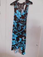 Zomerjurkje, blauw/bruin - L, Blauw, Maat 42/44 (L), Ophalen of Verzenden, Knielengte