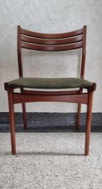 5 Johannes Andersen Denmark vintage teak stoelen, Hout, Gebruikt, Bruin, Verzenden