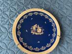 Vintage Limoges Koning Souverain Blauw Bord, Ophalen of Verzenden