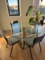 Eettafel rond met 4 stoelen, Huis en Inrichting, Complete eetkamers, Ophalen, Zo goed als nieuw, 4 tot 6 stoelen